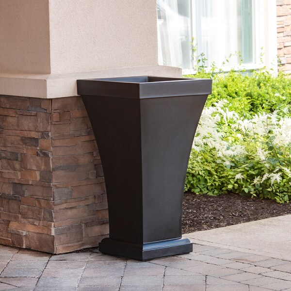 Bordeaux 40in Tall Waste Bin - Black